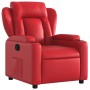 Sillón reclinable de cuero sintético rojo de , Sillones - Ref: Foro24-372432, Precio: 236,54 €, Descuento: %