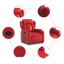 Sillón reclinable de cuero sintético rojo de , Sillones - Ref: Foro24-372432, Precio: 236,54 €, Descuento: %