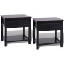 Black wooden nightstands 2 units by vidaXL, Nightstands - Ref: Foro24-242873, Price: 79,45 €, Discount: %