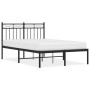 Bed frame with black metal headboard 120x200 cm by , Beds and slatted bases - Ref: Foro24-373689, Price: 91,52 €, Discount: %