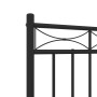 Bed frame with black metal headboard 120x200 cm by , Beds and slatted bases - Ref: Foro24-373689, Price: 91,52 €, Discount: %