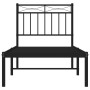 Bed frame with black metal headboard 80x200 cm by , Beds and slatted bases - Ref: Foro24-373682, Price: 63,55 €, Discount: %