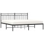 Bed frame with black metal headboard 183x213 cm by , Beds and slatted bases - Ref: Foro24-373696, Price: 102,51 €, Discount: %