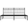 Bed frame with black metal headboard 183x213 cm by , Beds and slatted bases - Ref: Foro24-373696, Price: 102,51 €, Discount: %