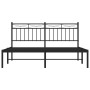 Estructura de cama con cabecero metal negro 160x200 cm de , Camas y somieres - Ref: Foro24-373694, Precio: 105,34 €, Descuent...