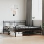 Estructura de cama cabecero y estribo metal negro 180x200 cm de , Camas y somieres - Ref: Foro24-373713, Precio: 120,01 €, De...