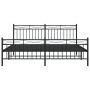 Black metal headboard and footboard bed frame 180x200 cm by , Beds and slatted bases - Ref: Foro24-373713, Price: 120,01 €, D...