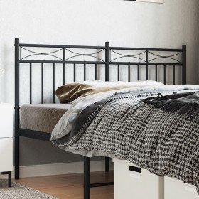 Black metal headboard 140 cm by , Headboards and footboards - Ref: Foro24-373724, Price: 36,99 €, Discount: %