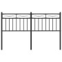 Black metal headboard 140 cm by , Headboards and footboards - Ref: Foro24-373724, Price: 36,99 €, Discount: %