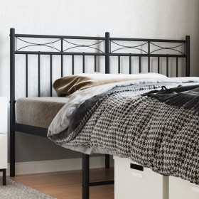 Cabecero de metal negro 160 cm de , Cabeceros y pies de cama - Ref: Foro24-373726, Precio: 33,99 €, Descuento: %