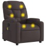 Dark Brown Fabric Reclining Massage Chair by , Armchairs - Ref: Foro24-372458, Price: 232,88 €, Discount: %