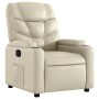 Sillón reclinable de cuero sintético crema de , Sillones - Ref: Foro24-372466, Precio: 237,99 €, Descuento: %