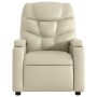 Sillón reclinable de cuero sintético crema de , Sillones - Ref: Foro24-372466, Precio: 237,99 €, Descuento: %