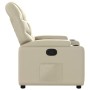 Sillón reclinable de cuero sintético crema de , Sillones - Ref: Foro24-372466, Precio: 237,99 €, Descuento: %