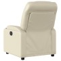 Sillón reclinable de cuero sintético crema de , Sillones - Ref: Foro24-372466, Precio: 237,99 €, Descuento: %