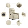 Sillón reclinable de cuero sintético crema de , Sillones - Ref: Foro24-372466, Precio: 237,99 €, Descuento: %