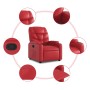 Red Faux Leather Recliner by , Armchairs - Ref: Foro24-372470, Price: 228,99 €, Discount: %