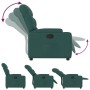 Sillón reclinable de tela verde oscuro de , Sillones - Ref: Foro24-372447, Precio: 227,26 €, Descuento: %