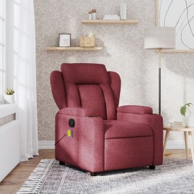 Red wine fabric reclining massage chair by , Armchairs - Ref: Foro24-372418, Price: 249,31 €, Discount: %