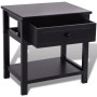 Black wooden nightstands 2 units by vidaXL, Nightstands - Ref: Foro24-242873, Price: 79,45 €, Discount: %