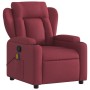 Sillón de masaje reclinable de tela color vino tinto de , Sillones - Ref: Foro24-372418, Precio: 249,31 €, Descuento: %