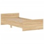 Sonoma oak plywood bed frame 100x200 cm by , Beds and slatted bases - Ref: Foro24-835934, Price: 107,71 €, Discount: %