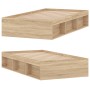 Sonoma oak bed frame 100x200 cm by , Beds and slatted bases - Ref: Foro24-3203833, Price: 157,78 €, Discount: %