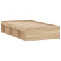 Sonoma oak bed frame 100x200 cm by , Beds and slatted bases - Ref: Foro24-3203833, Price: 157,78 €, Discount: %