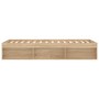 Sonoma oak bed frame 100x200 cm by , Beds and slatted bases - Ref: Foro24-3203833, Price: 157,78 €, Discount: %