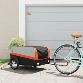 Bicycle trailer, black and orange, 45 kg. by , Bicycle trailers - Ref: Foro24-94047, Price: 90,99 €, Discount: %