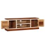 Solid mango wood TV cabinet 120x30x40 cm by vidaXL, TV Furniture - Ref: Foro24-245153, Price: 202,43 €, Discount: %