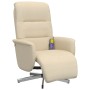 Recliner massage chair with footrest cream fabric by , Armchairs - Ref: Foro24-356579, Price: 222,47 €, Discount: %