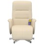 Recliner massage chair with footrest cream fabric by , Armchairs - Ref: Foro24-356579, Price: 222,47 €, Discount: %