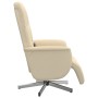 Sillón reclinable de masaje con reposapiés tela color crema de , Sillones - Ref: Foro24-356579, Precio: 222,47 €, Descuento: %