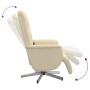 Recliner massage chair with footrest cream fabric by , Armchairs - Ref: Foro24-356579, Price: 222,47 €, Discount: %