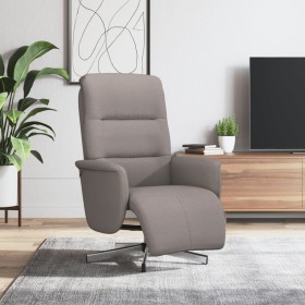 Sillón reclinable con reposapiés tela gris taupe de , Sillones - Ref: Foro24-356566, Precio: 199,99 €, Descuento: %