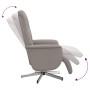 Recliner armchair with footrest in taupe gray fabric by , Armchairs - Ref: Foro24-356566, Price: 199,99 €, Discount: %