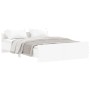 Estructura de cama con cabecero y piecero blanco 140x190 cm de , Camas y somieres - Ref: Foro24-3203782, Precio: 157,58 €, De...