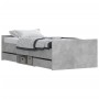 Estructura de cama con cabecero piecero gris hormigón 90x200cm de , Camas y somieres - Ref: Foro24-3203806, Precio: 190,36 €,...