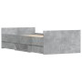 Estructura de cama con cabecero piecero gris hormigón 90x200cm de , Camas y somieres - Ref: Foro24-3203806, Precio: 190,36 €,...