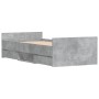 Estructura de cama con cabecero piecero gris hormigón 90x200cm de , Camas y somieres - Ref: Foro24-3203806, Precio: 190,36 €,...