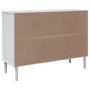 Aparador SENJA aspecto de ratán madera pino blanco 112x40x80 cm de , Aparadores - Ref: Foro24-358026, Precio: 131,66 €, Descu...