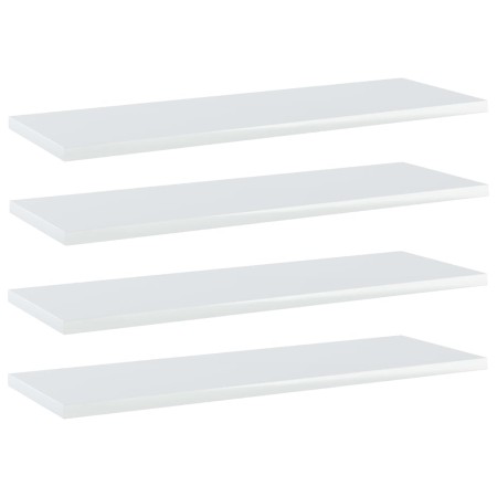 Shelf shelf 4 units glossy white plywood 60x20x1.5cm by , Shelves - Ref: Foro24-805228, Price: 25,57 €, Discount: %