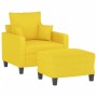 Armchair with stool light yellow fabric 60 cm by , Sofas - Ref: Foro24-3201086, Price: 191,80 €, Discount: %