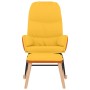 Silla mecedora con reposapiés tela amarillo mostaza de , Mecedoras - Ref: Foro24-3097407, Precio: 170,77 €, Descuento: %