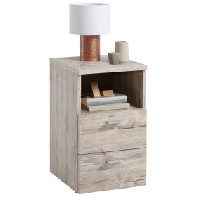 FMD Bedside table with 2 drawers and open shelf in sand oak color by FMD, Nightstands - Ref: Foro24-428718, Price: 138,94 €, ...