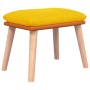 Silla mecedora con reposapiés tela amarillo mostaza de , Mecedoras - Ref: Foro24-3097407, Precio: 170,77 €, Descuento: %