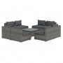 Set de muebles de jardín 9 pzas y cojines ratán sintético gris de , Conjuntos de jardín - Ref: Foro24-3101549, Precio: 1,00 €...