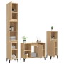 Set de muebles de baño 3 pzas madera contrachapada roble Sonoma de , Muebles de baño - Ref: Foro24-3185624, Precio: 221,65 €,...