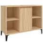 Set de muebles de baño 3 pzas madera contrachapada roble Sonoma de , Muebles de baño - Ref: Foro24-3185624, Precio: 221,65 €,...